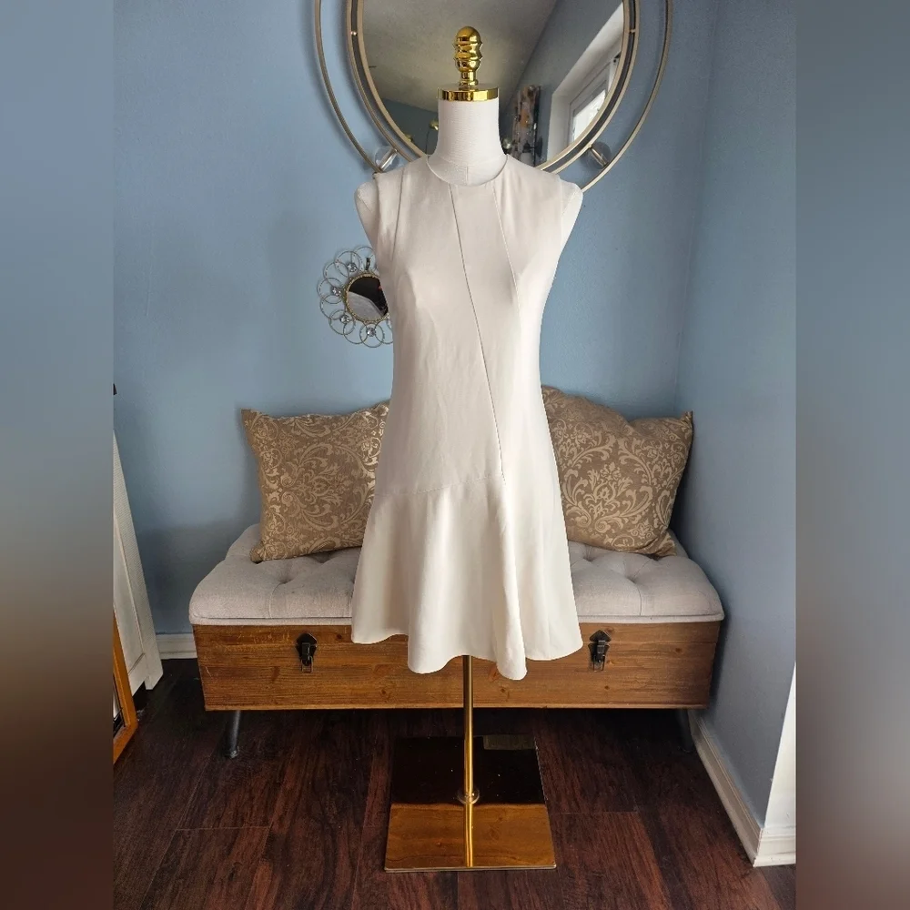 theory cream dress Theory Cream Admiral Crepe Mermaid Short Dress S Theory